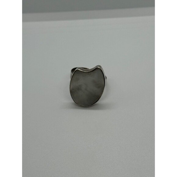 925 STERLING SILVER ABALONE SHELL RING SIZE 12 - Picture 7 of 10